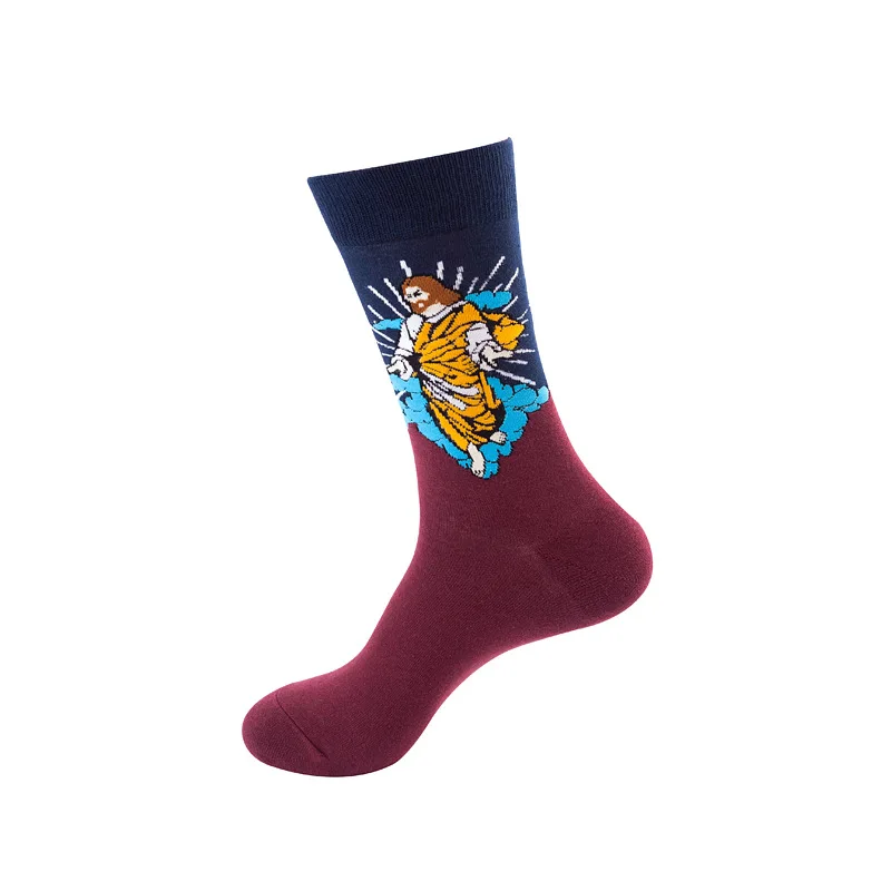 

JR-148 Custom Cotton Colorful Crew Socks For Men, Custom color