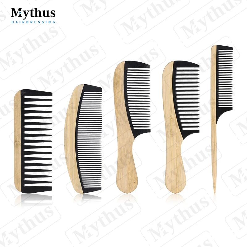 

Mythus Antistatic Natural Bamboo Wide Tooth Hair Detangling Comb Wooden Bamboo Rat Tail Comb For Women And Men Scalp Massage