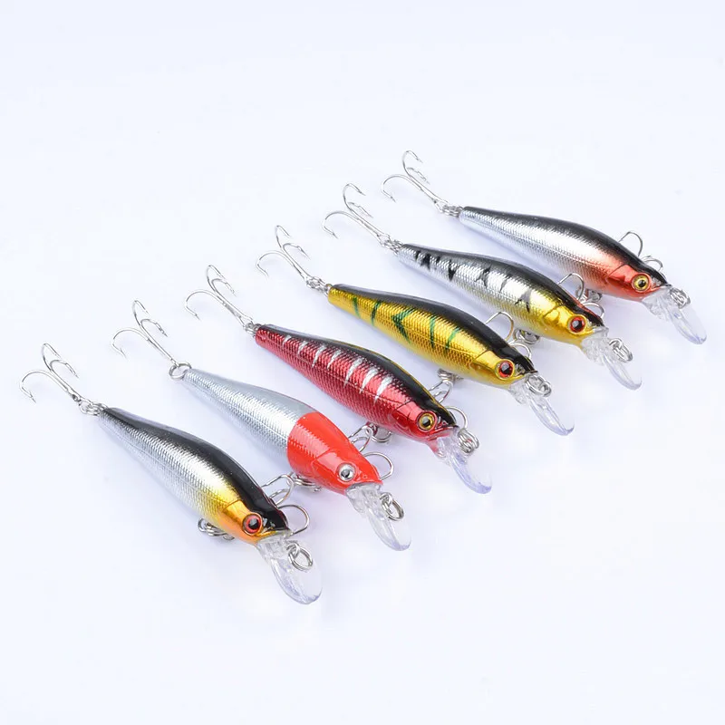 

8.5cm 9g Striped Wobblers Isca Artificial Fishing Baits Artificial Minnow Fishing Lure Pesca With 2 Treble Hook For Sea Lake