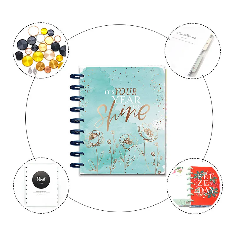 2023 Custom A5 Design Disc Bound Binding Daily Weekly Happy Planner