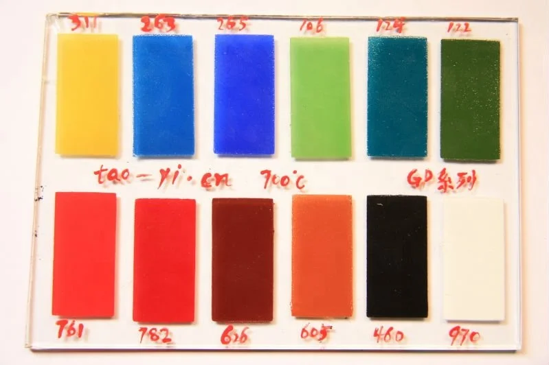 
700 degrees C tempered temperature coffee color glass pigment powder 