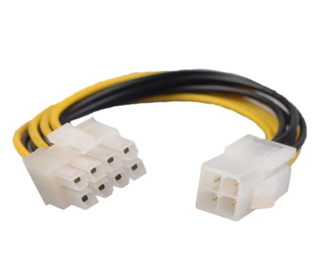 

20cm ATX 4 Pin 4Pin to 8 pin 8Pin EPS 12V ATX Motherboard Power Supply Adapter Converter Cable, As picture