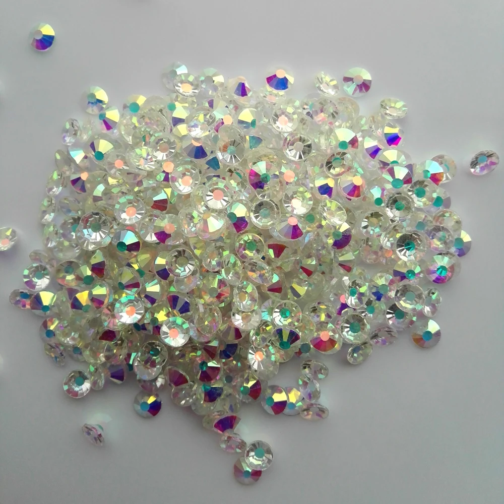 

Yantuo Bling Transparent AB K9 Flatback Non Hot Fix Glass Nail Art Rhinestone