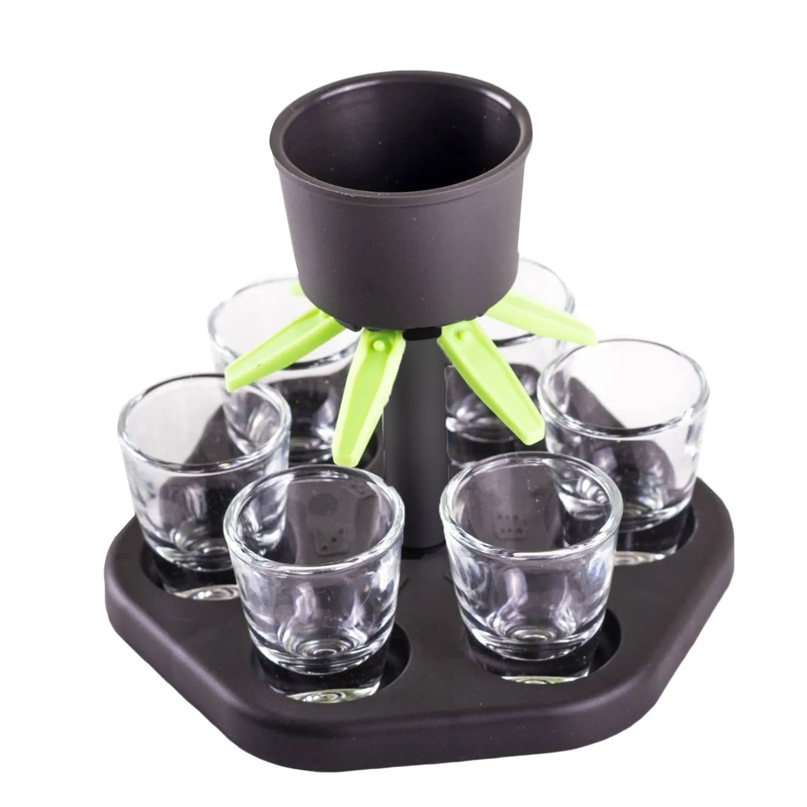 

RAYBIN custom bar accessories 6 ways shot glass dispenser and holder/carrier, Blue/gray/pink