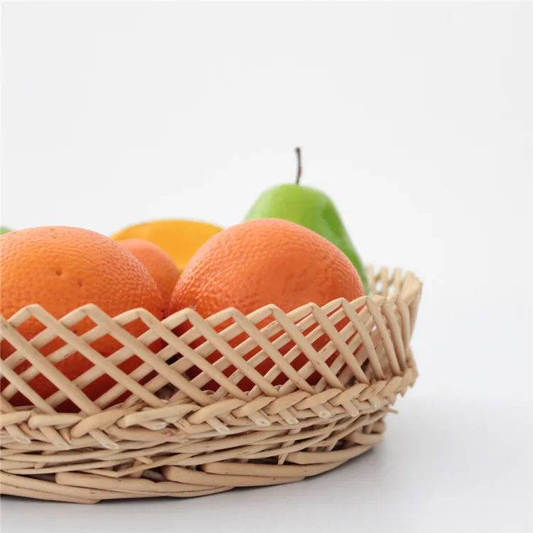 round wicker storge basket