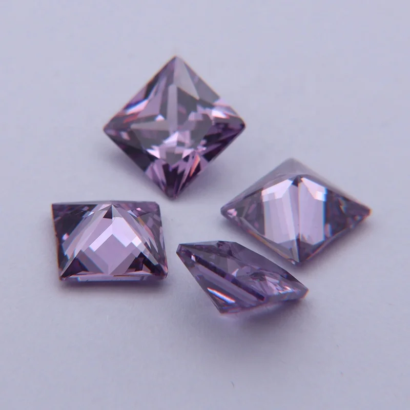 

L-Amethyst Princess Cubic Zircon High Quality Stones Big Discount