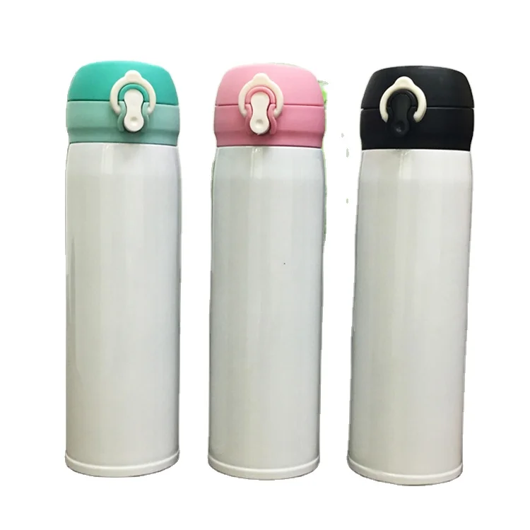 

A893 500ml Stainless Steel Double Wall Thermal Cup Travel Mug Water Thermo Bottle Vacuum Cup School Home Tea Coffee Drink Bottle, Pink,green,white,black