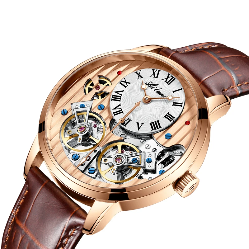 

AILANG Double Tourbillon Men's Luxury Watches Casual Automatic Mechanical Watch Men Waterproof Watch reloj de mano, 3 colors