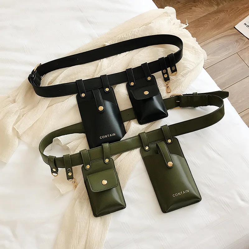 

Women's messenger small chest bag buckle waist bag wild fashion waist bag, Customizable
