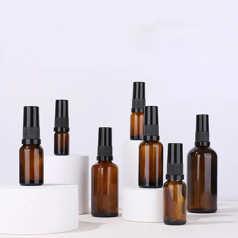 

Hot selling lotion bottle amber lotion bottle with pump 50ml glass bottles