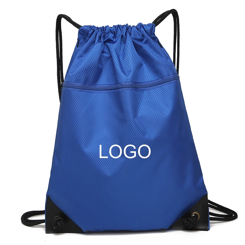 

Private Logo Printed Training Gymsack Waterproof Sport Backpack Drawstring Bag, Black,gray,navy blue