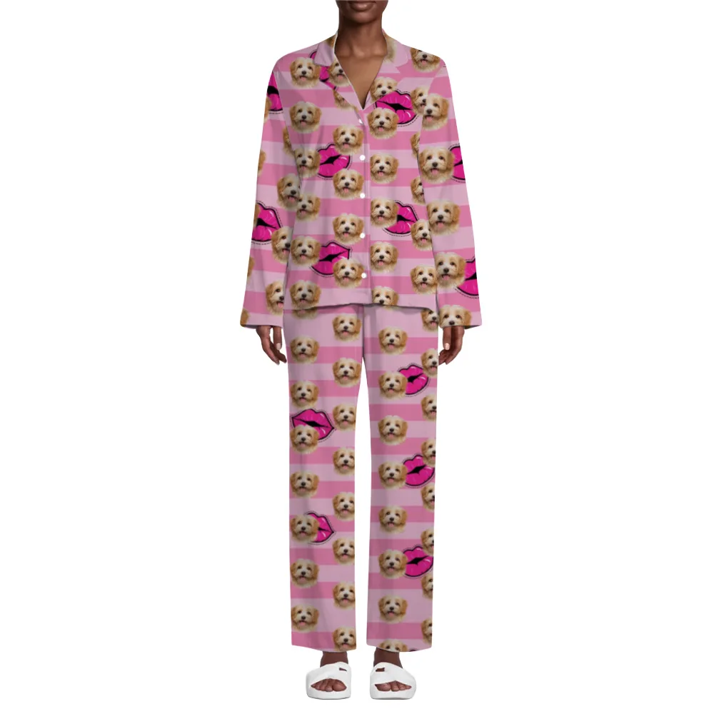 All Over Print Man Sleepwear Long Sleeve Pyjamas Polyester Men Pajamas Loungewear Set Mens Luxury Lounge Wear Pajama
