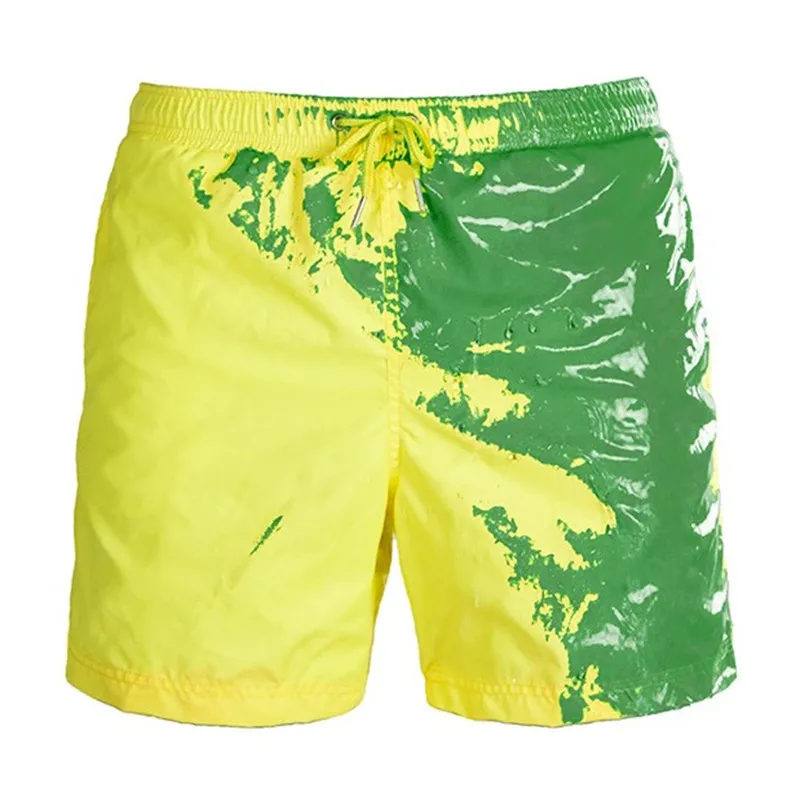 

Summer Men Temperature-sensitive Color-changing Temperature Sensitive Color Changing Beach Pants Swimming Trunks Swimsuit Shorts, Picture showed