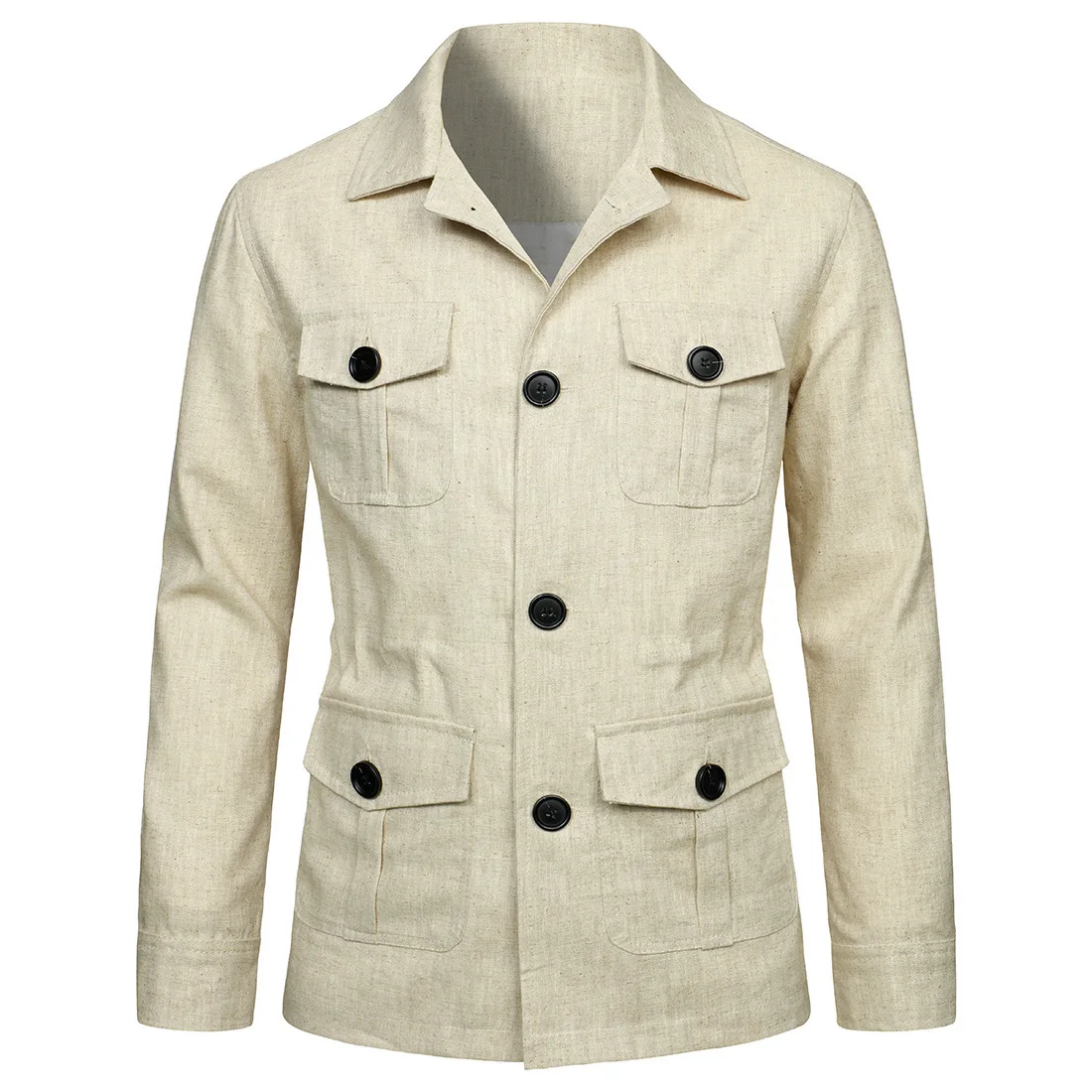 Ohsisa Cotton Casual Jacket Flip Collar
