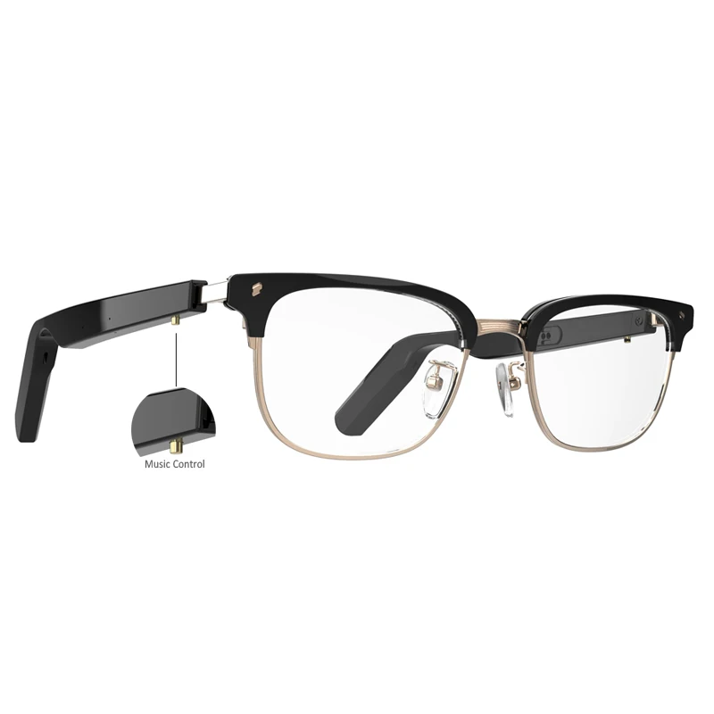 

Lunettes Lenses Ajustable Music Eyeglasses Polarized Audio Smart Glasses Anti Blue Light River Prescription Glasses