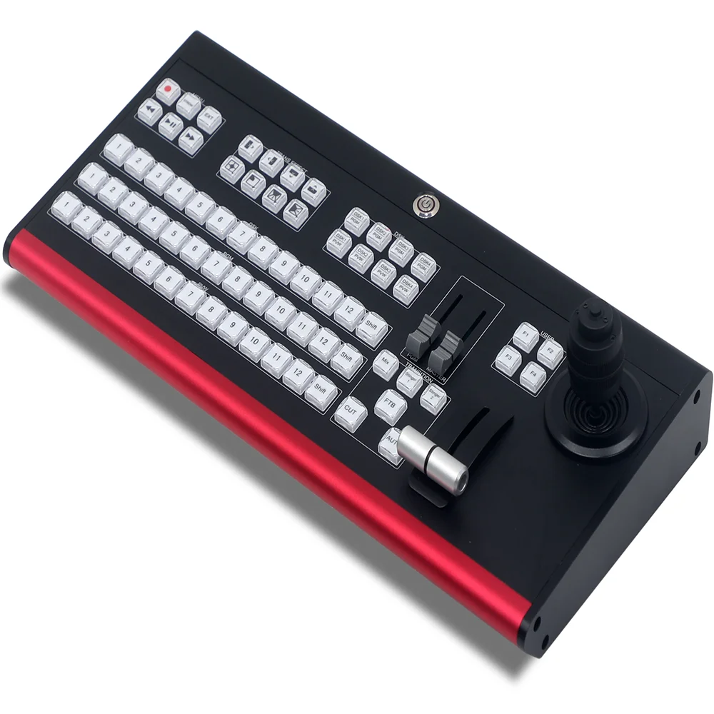 

Newly Updated Switcher Panel for Live Broadcast System External Vmix switcher Panel, Black and red