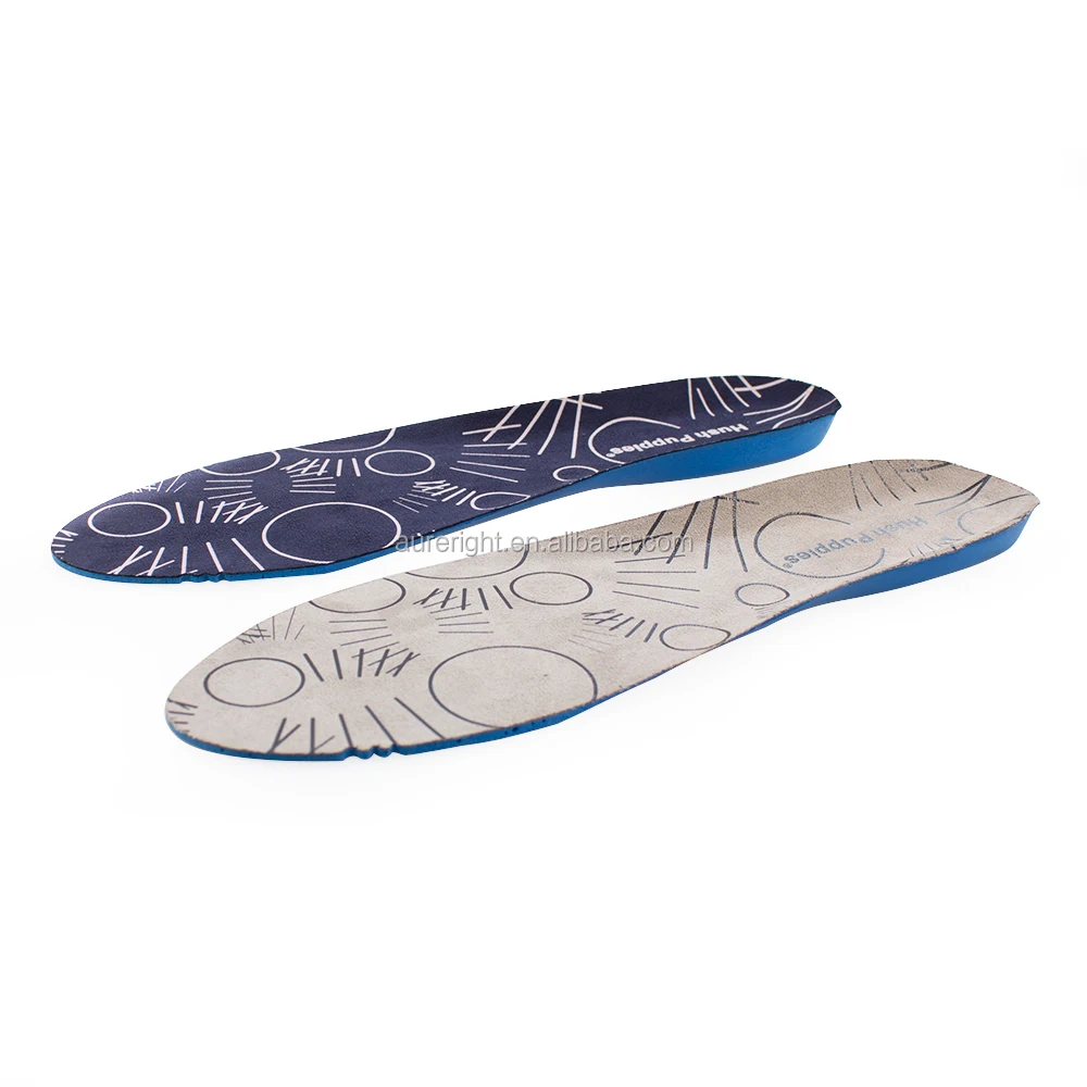 Custom printed logo high resilience shoe insole with mesh fabric