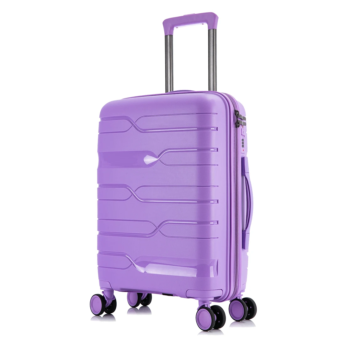 

China factory wholesaler PP trolley suitcase 100% new eco friendly material wear resistant girls pp travel trunk