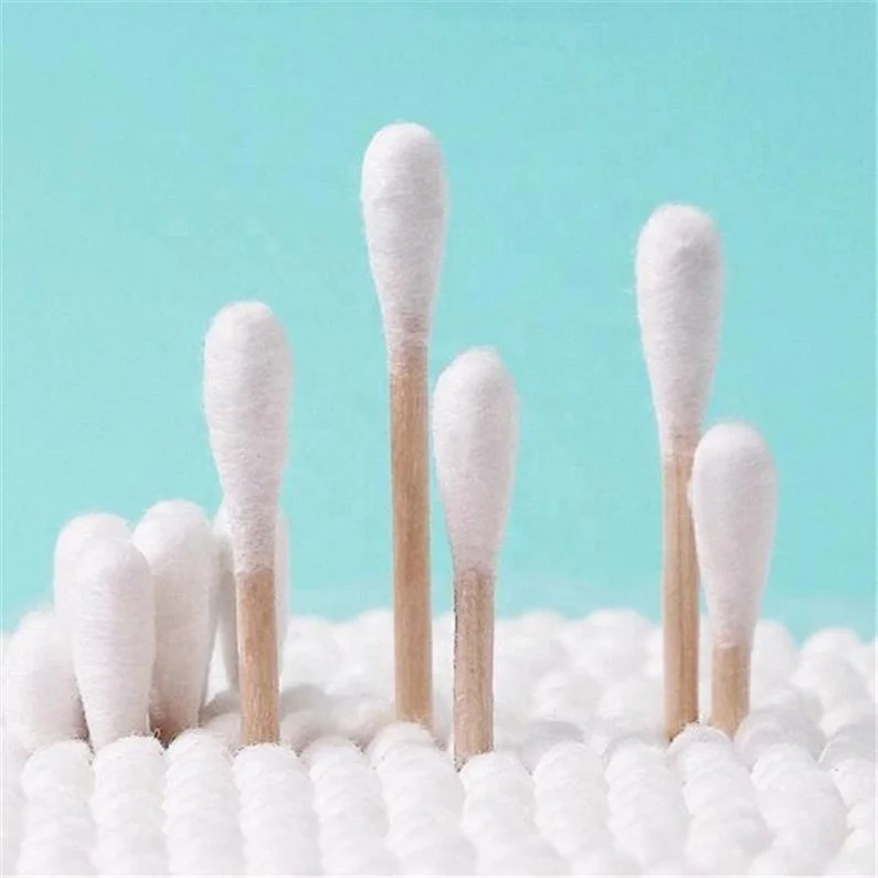 

Dampproof Double Head Wooden Cotton Swab Voogue, White