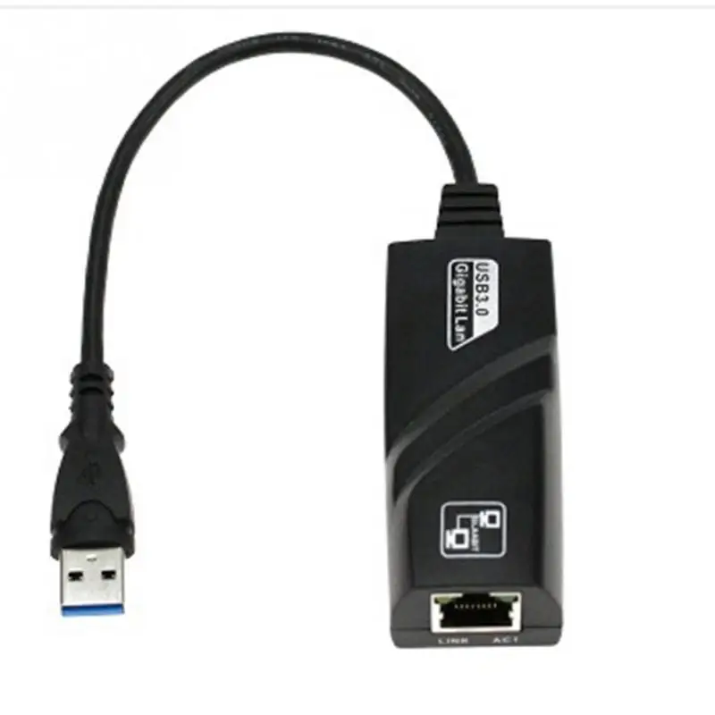 

Wired USB 3.0 To Gigabit Ethernet RJ45 LAN (10/100/1000) Mbps Network Adapter Ethernet Network Card For PC