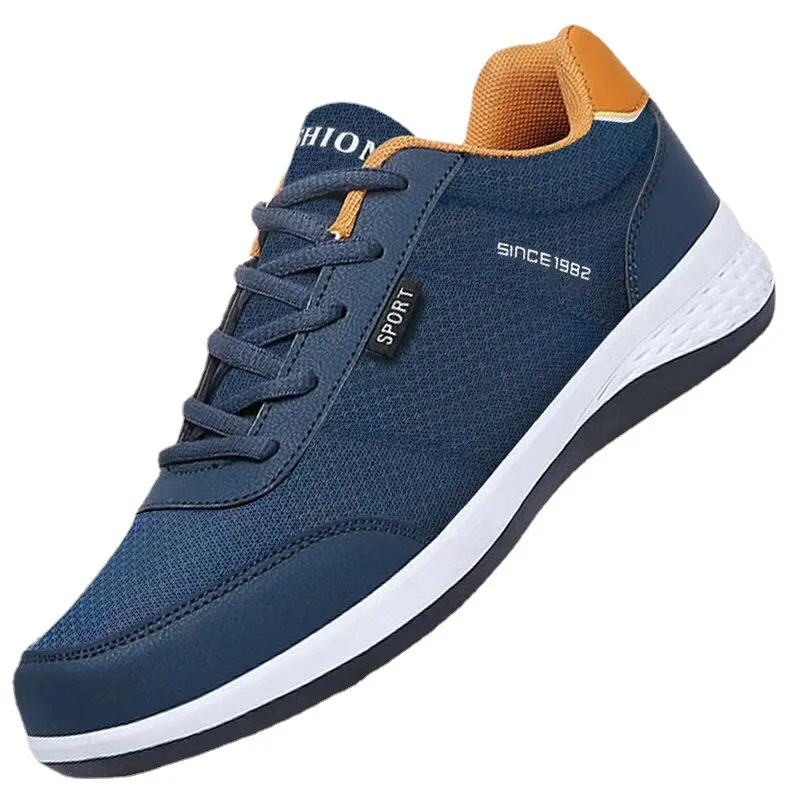 

New design luxury sneakers pu leather pattern running casual fashion men sport shoes, 3 colors to choose