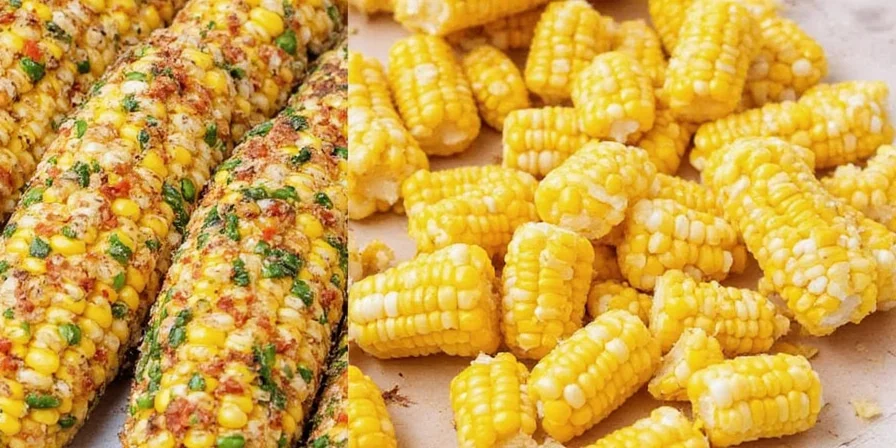 Various seasoned corn varieties