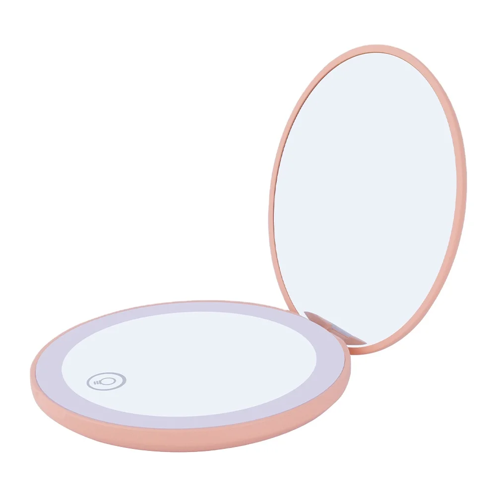 

Portable Round Small Mini Lighted Led Make Up Bag Mirror