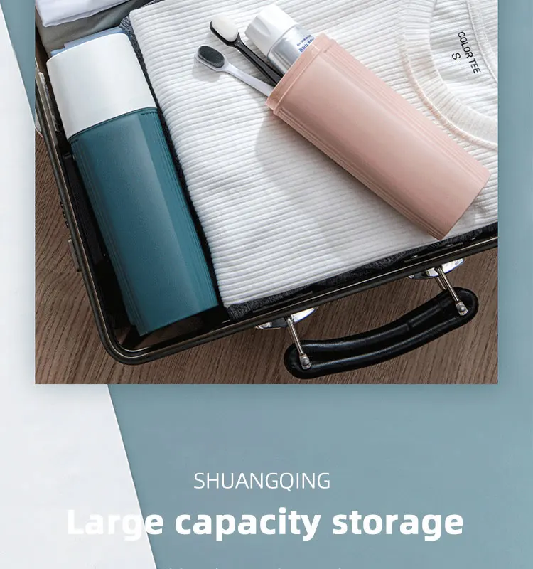 2020 new design multi color 4 color plastic Portable travel toothbrush cup toothbrush toiletry organizer