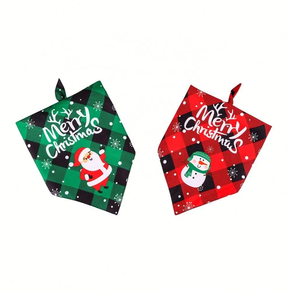 

Christmas Print Pet Triangle Bandage Cat Dog Bandanas