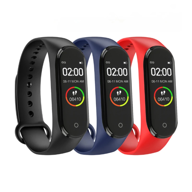 

M4 M5 Pro Call M6 Iwo Kids Smart Watch Fitness Band Bracelet Wristband Belt Health Monitoring Reloj Inteligente Smartwatch Ip68, Black red blue grey