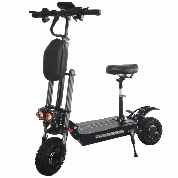 

Hot Sale 11inch Off-Road Tire 5600W 60V E Scooter Adult Electronic Scooter With Seat, Black