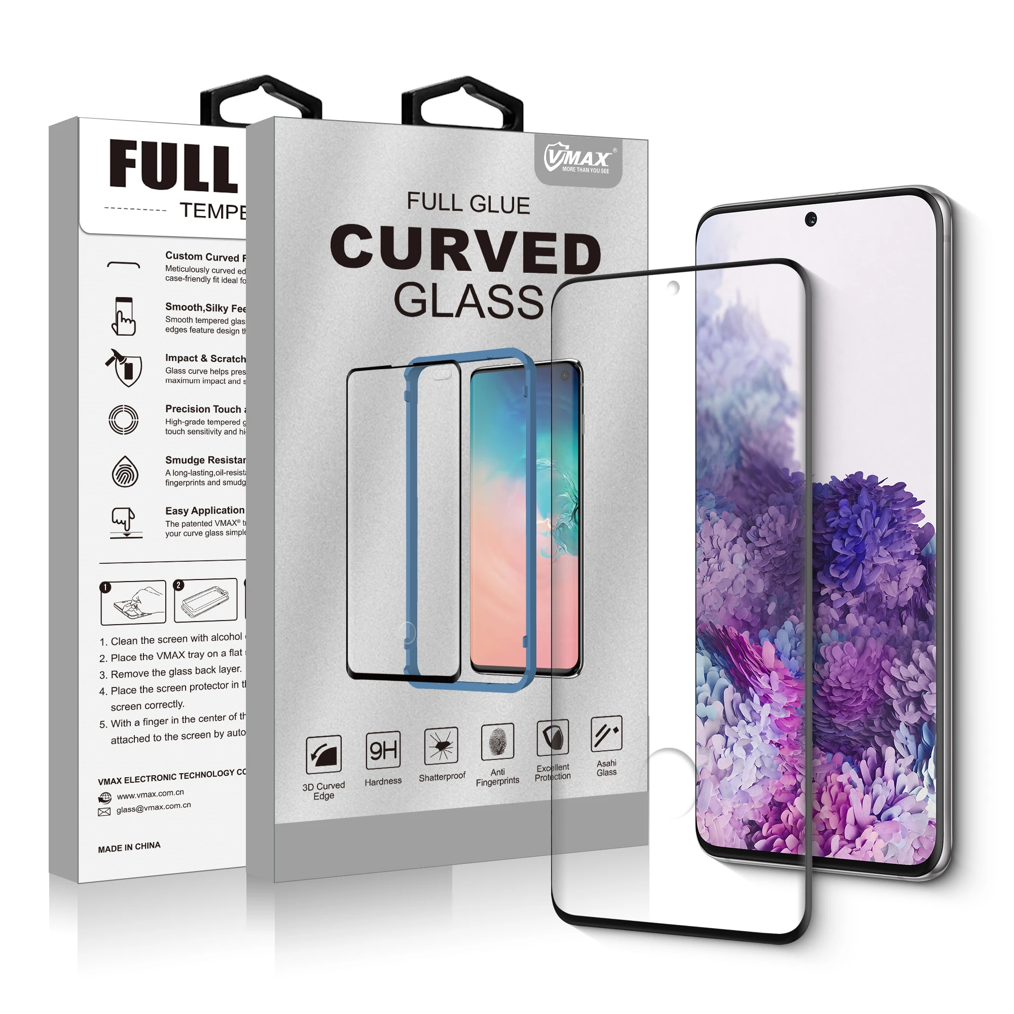 

Anti-fall 3D Glass Full Glue Tempered Film for Samsung S20 Screen Protector