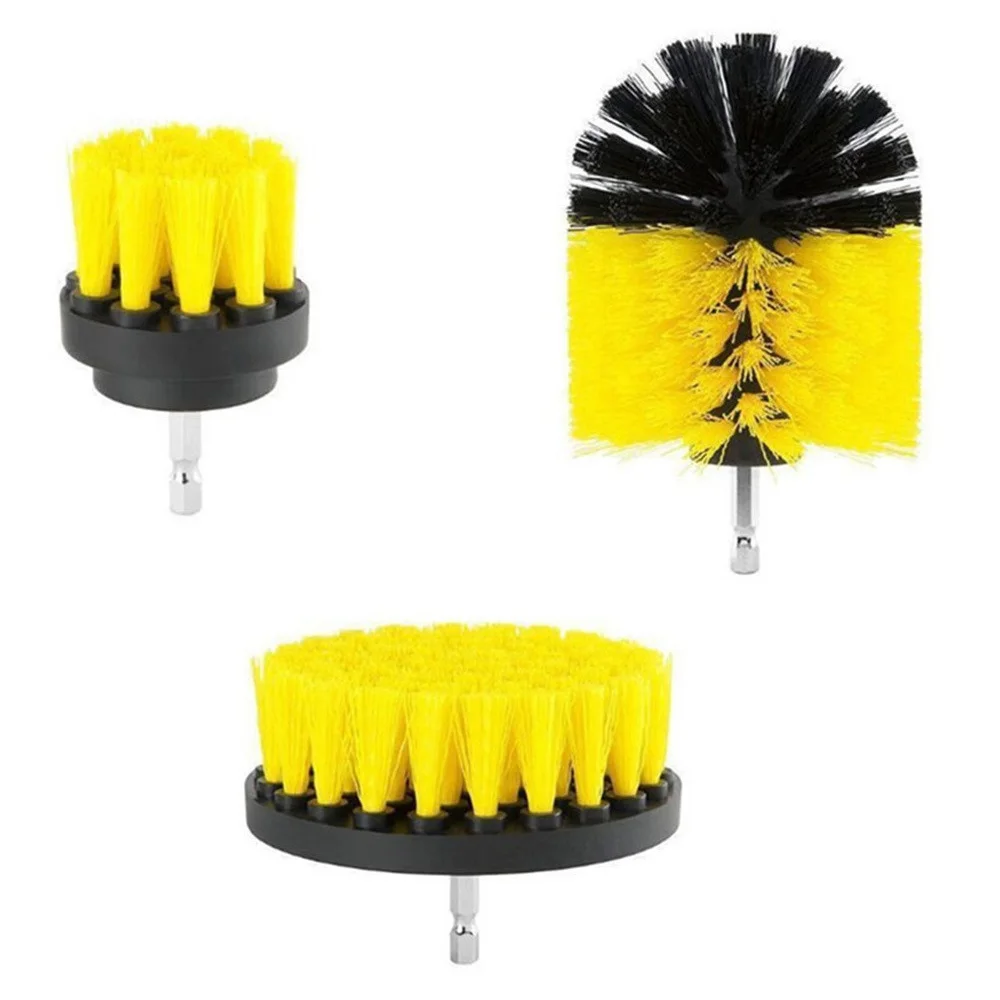 

3pcs/Set Brush Set Power Scrubber Brush Car Polisher with Extender Tools Car Detailing Tools Bathroom Cleaning Kit Car Clean Too