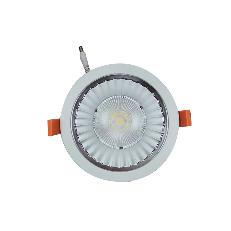 Support OEM ODM nordic indoor luces recessed lighting modern spots led glass downlight 18w cob round ceiling lights