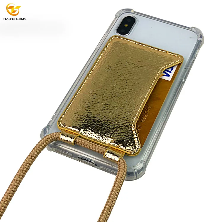 

New Designers Mobile Phone Wallet Necklace TPU Case Card Holder For iPhone