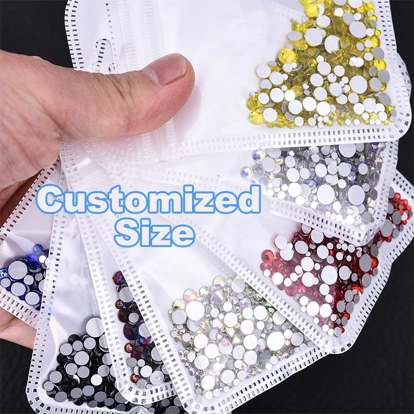 

Yantuo Wholesale 40 Color Non Hotfix Strass Round Crystal Stones Mix Size SS3-SS20 Crystal AB Flatback Nail Glass Rhinestones
