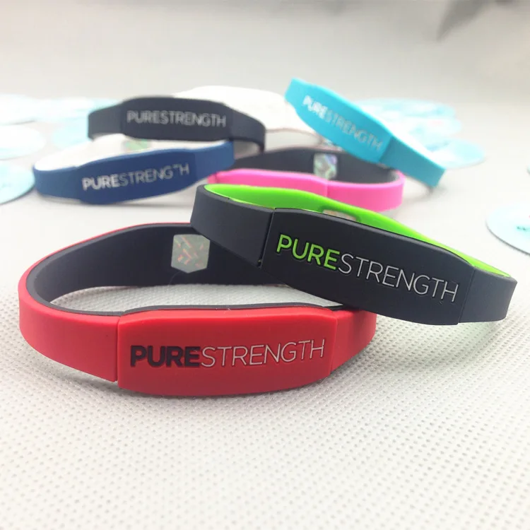 Custom pure strength power extreme wrist band lifestrength healthy Silicon bracelet negative ion