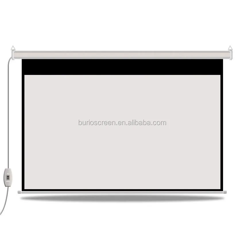 Matte White 150 Inch Electric Projector Screen 150'' Screens With