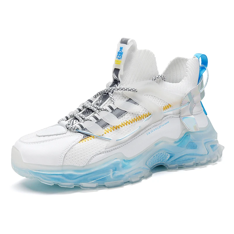 

Fashion Knit Design Mesh Sock Custom Breathable Sport Running Fashion Sneakers Men's Casual Shoes, Optional