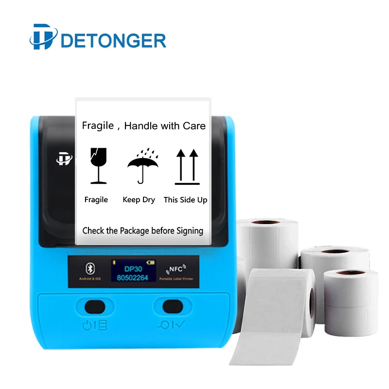 

Detonger DP30 Thermal Label Printer Sticker Barcode Label Printer For Nail Salon