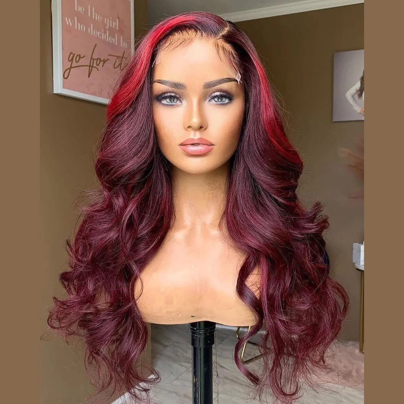 

Burgundy 99j 13*6 Deep Part Lace Front Human Hair Wigs With Baby Hair Straight Pre Plucked Hairline Wig Brazilian Remy Wigs