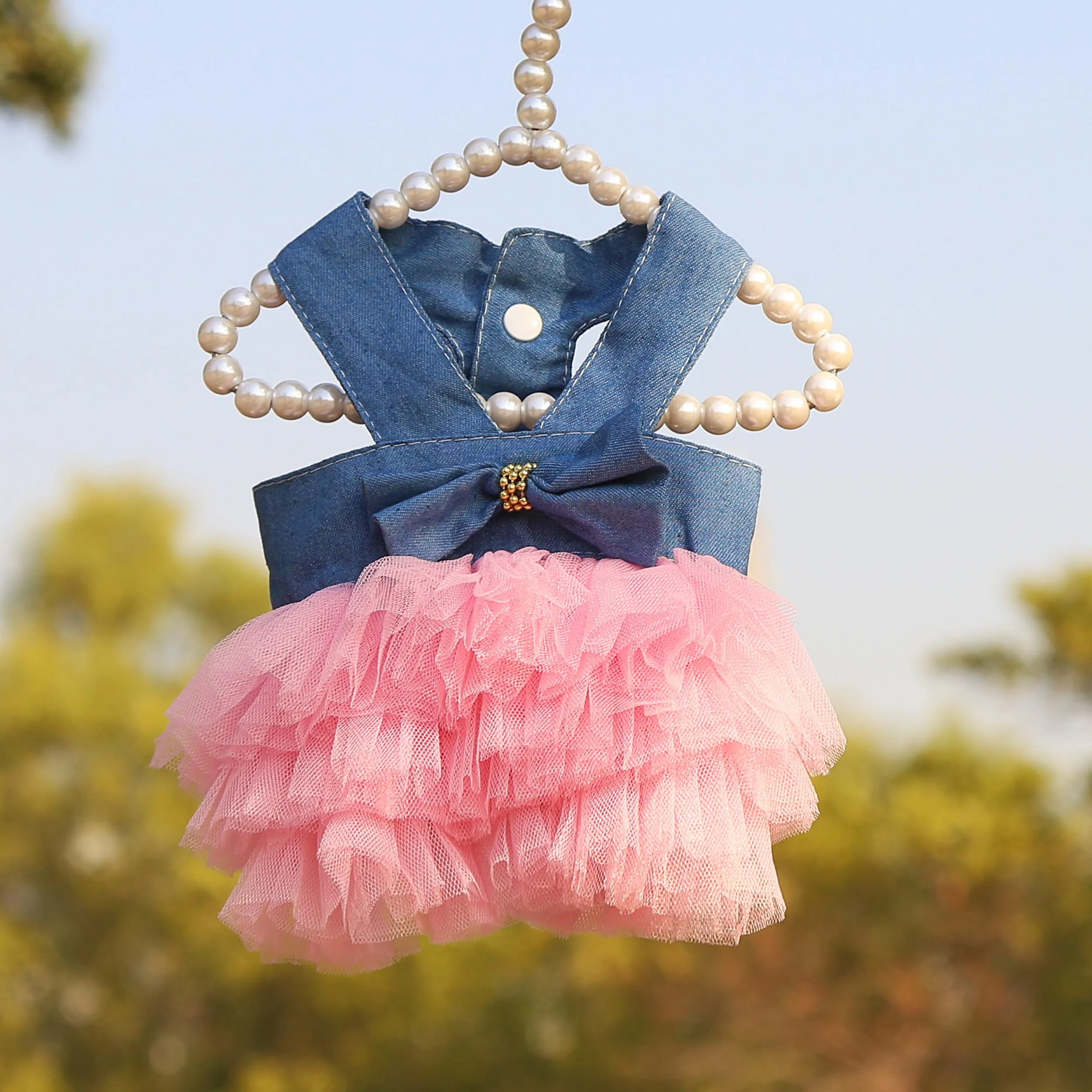 

designer wholesale custom apparel access cat spring summer Suspender gauze Small medium dog dress pet clothes