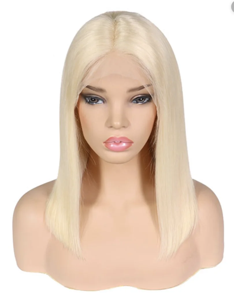 

Live Show Free Shipping Blond Color Bob Wig100% Human Virgin Hair Blond Bob Wig, Natural color