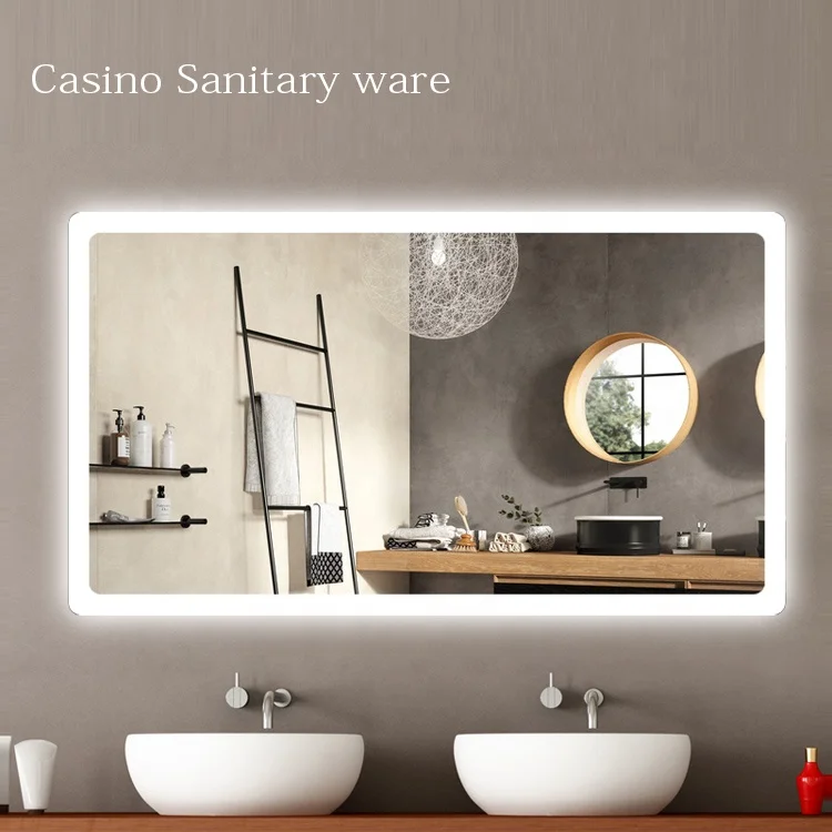 

Mirror Wall Mounted Smart mirror with Led light for bathroom vanity mirror