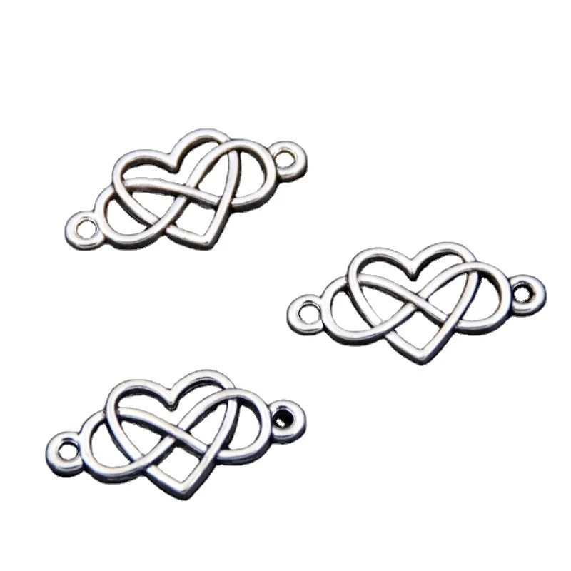 

Alloy Metal Infinity Heart Endless Love Connector Charm Pendant For Jewelry Making, Same with photo,accept customize color