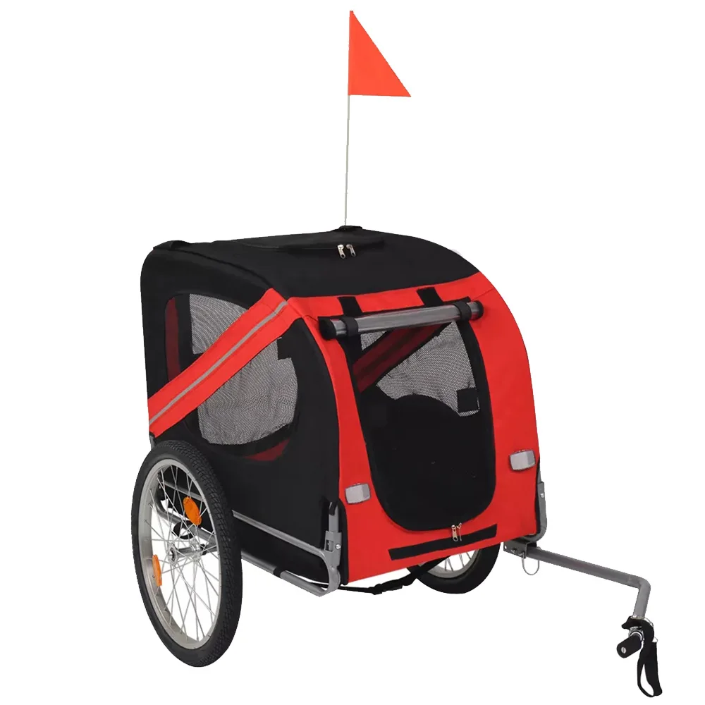 
Foldable Dog Pet Bicycle Cycle Bike Cargo Trailer for Camping Pet Dog Luggage Carry Transport 