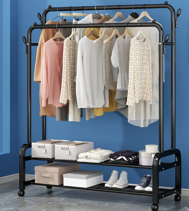 

Floor type simple indoor and outdoor clothes rack and drying rack