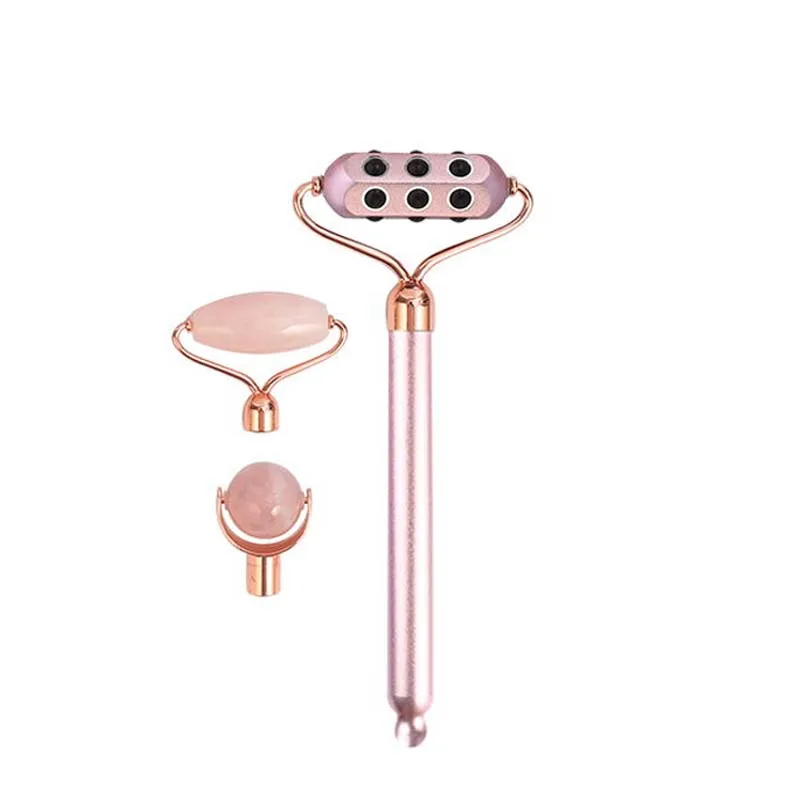 

wholesale hot selling pink massage tools facial massage roller jade for face