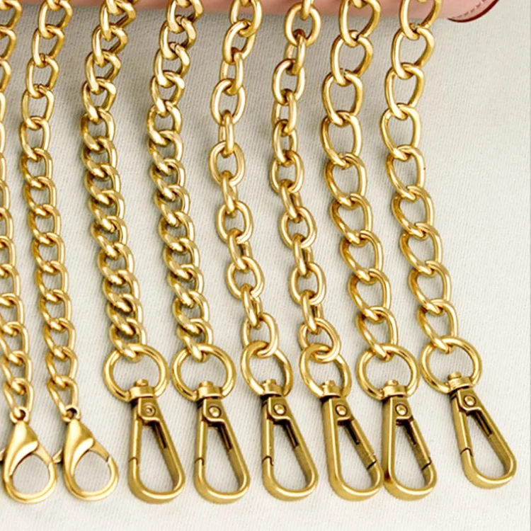 

DIY handbag chain bag strap fashion plating gold metal chains for bag handle