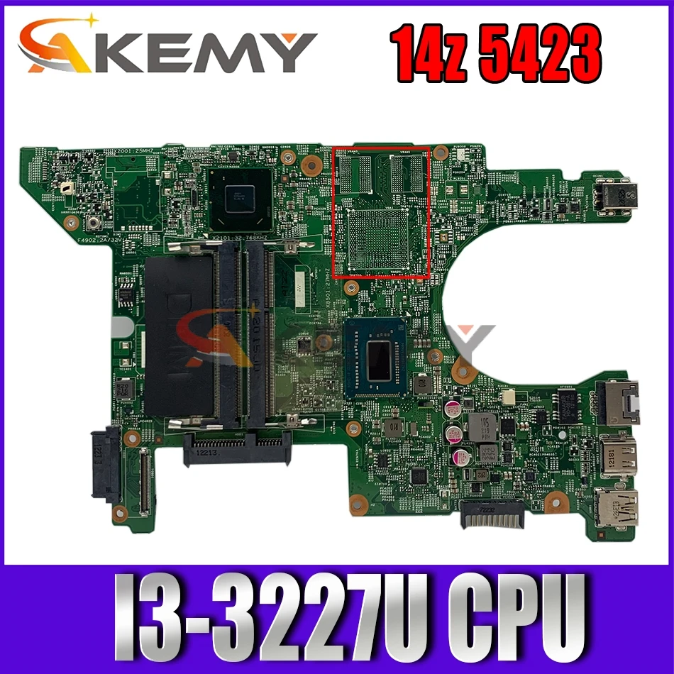 

Free shipping For 14z 5423 Laptop motherboard CN-09V0RF 09V0RF 9V0RF 11289-1 With SR0XF I3-3227U CPU working well